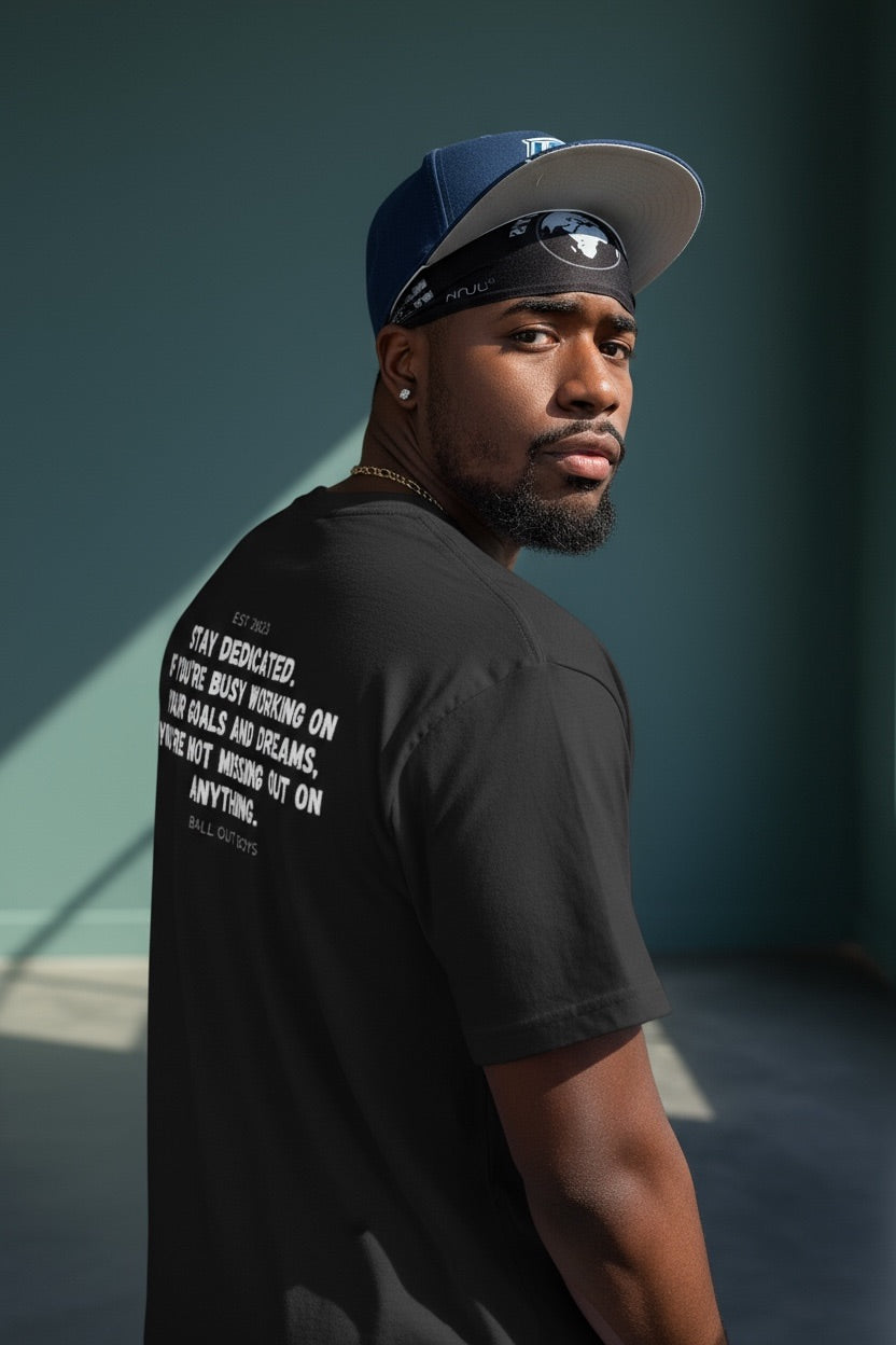 STAY DEDICATED Adult T-Shirt