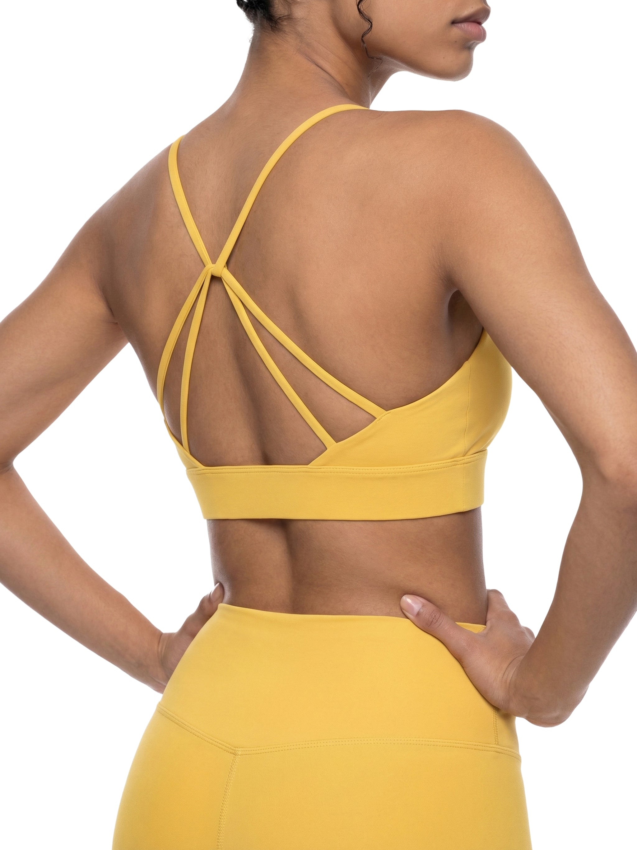 Balloutgirls Strappy Cross Yoga Sports Bra